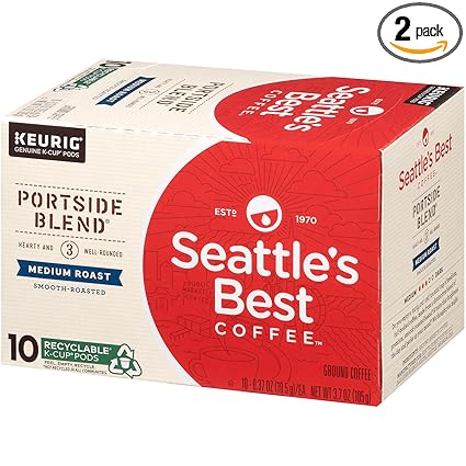 Seattle S Best Coffee K Cup Pods Portside Blend 10 Ct Pack 2 Amazon Com Grocery Gourmet Food