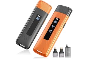 HYDRFLOW 2025 Upgrade Wireless HDMI Transmitter and Receiver 4K Decode 1080P, 2.4G/5G Wireless HDMI, 164Ft/50M Plug&Play, for Streaming Video and Audio to Monitor from PC/PS5/Mac/iPad/iPhone Pro Max