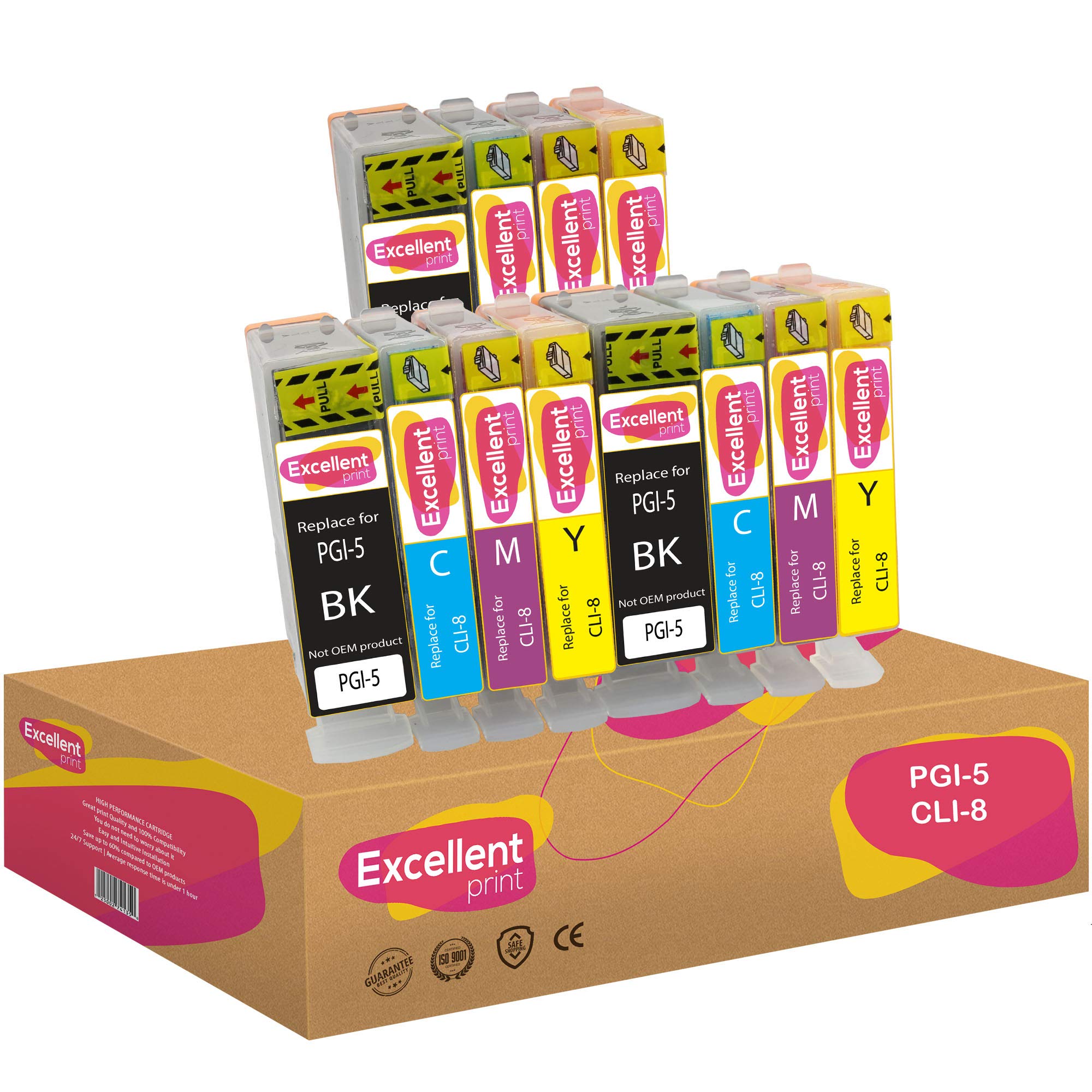 Excellent Print PGI-5 CLI-8 5 8 Compatible Ink Cartridges for Canon PIXMA Ip4200 Ip4500 MP610 Ip5200