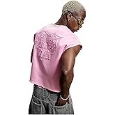 BEAUDRM Men's Y2k Graphic Tank Top Crewneck Sleeveless Muscle Shirts Streetwear