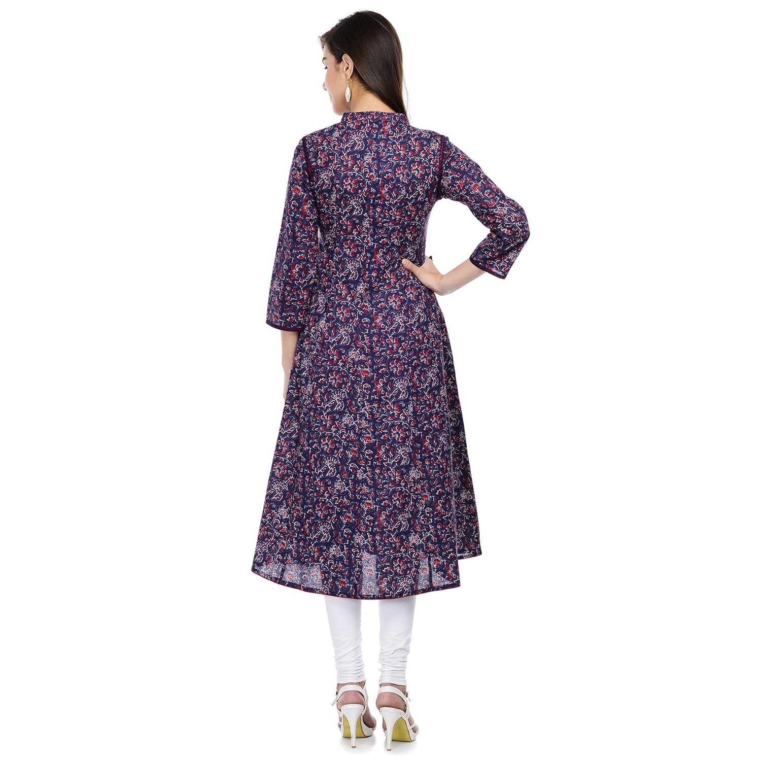 tissu women's viscose embroidered anarkali kurti (tis- 1593)