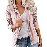 PerZeal Womens Jacket Zip Up Snap Buttons Lightweight Utility Anorak Field Safari Coat Outwear