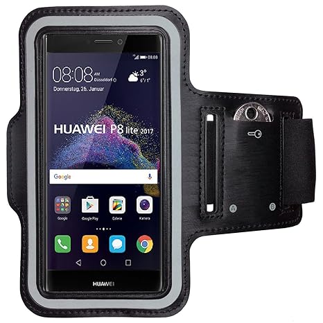 CoverKingz Armtasche für Huawei P8 Lite 2017 Sportarmband mit Schlüsselfach, Laufarmband, Sport Handyhülle, Handy Armband Sch