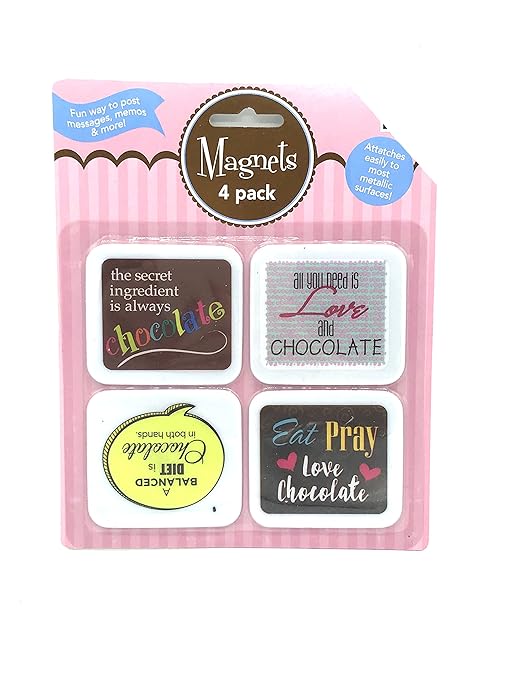 Whimsical - Imanes para nevera con cita de chocolate: Amazon.es: Hogar