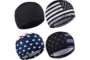 VIDSEL Skull Cap Helmet Liner Hard Hat Liner Running Beanie Head Wrap Bicycle Football Sweat Wicking Cycling Caps for Men Women