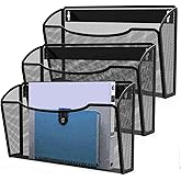 MINDEPOT Wall File Organizer,Hanging Wall Mounted File Folder Binder Holder Mail Organizer for Office,Home and School Supplies