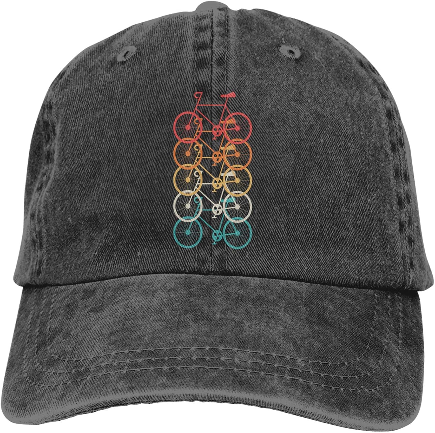 Bycicle Vintage Cycling Hat, Adjustable Baseball Cap Unisex Washable
