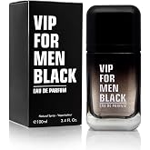 VIP Black for Men Eau De Parfum - Aromatic Fougere Fragrance - Top Notes of Absinthe, Anise &amp; Fennel - Base Scents of Lavender, Musk &amp; Black Vanilla Husk - Free of Parabens - Elegant 100ml Bottle
