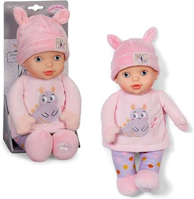 Baby Annabell Sweetie Pink 30cm Soft Body Doll with Rattle from Birth