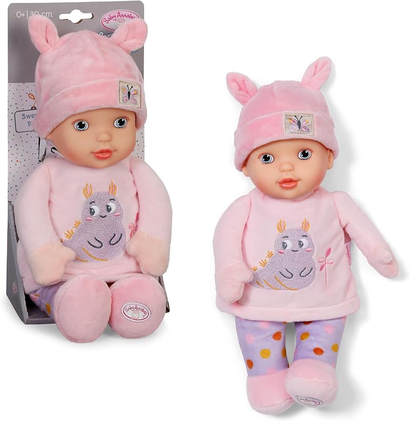 Baby Annabell Sweetie Pink 30cm Soft Body Doll with Rattle from Birth