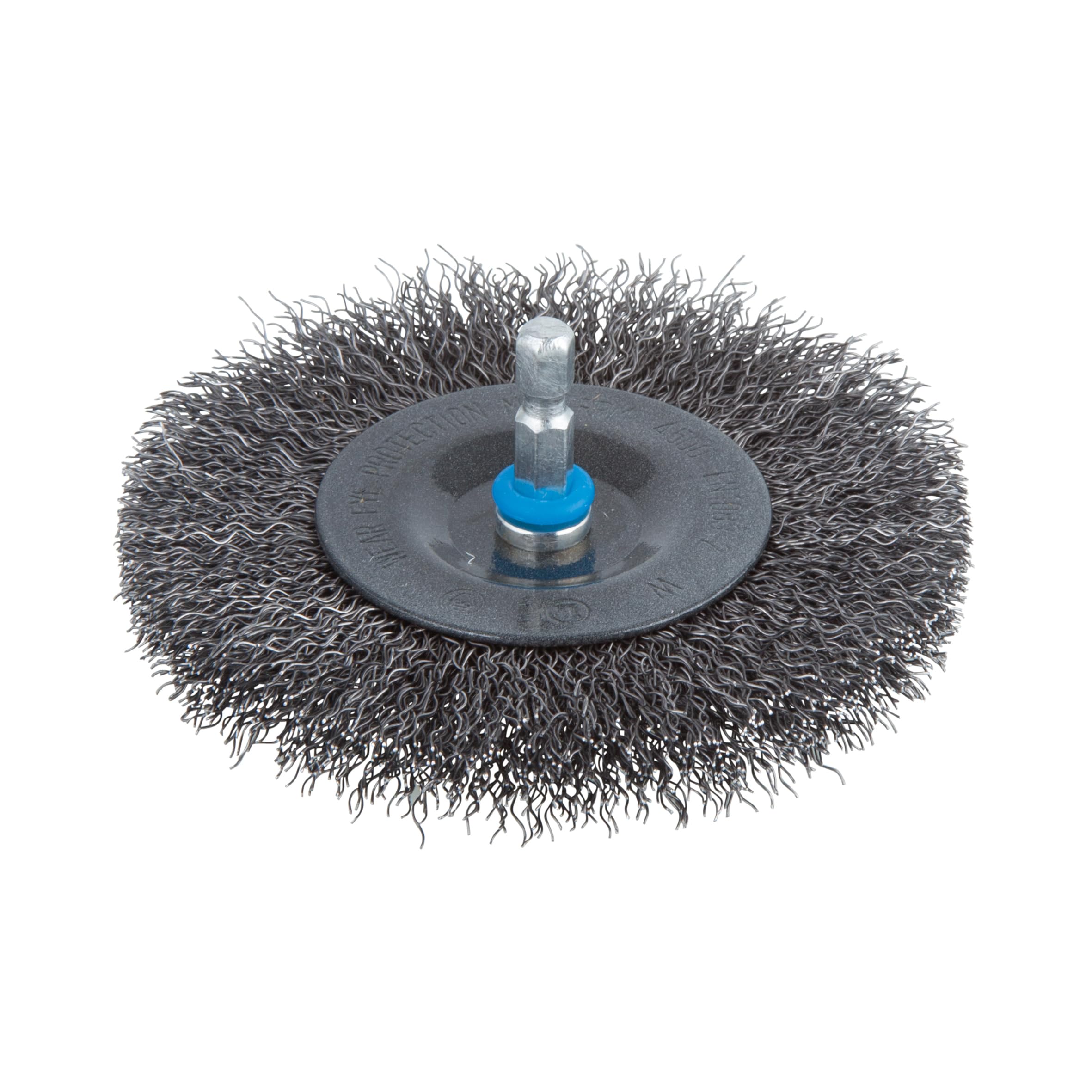 wolfcraft Steel Wire Wheel Brush รธ100x10mm - 2102000 - Hexagonal shaft - Ideal for derusting and cleaning - for wire brush for drills