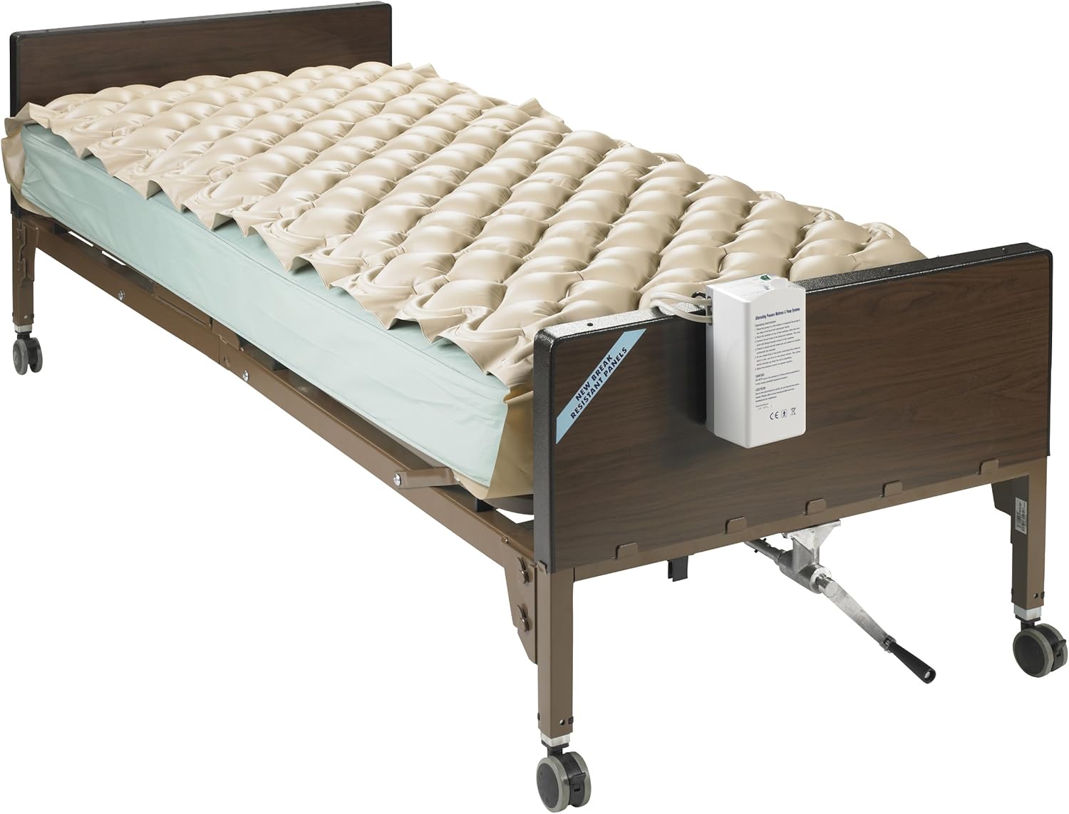 Drive Medical Med Aire Alternating Pressure Pump and Pad System, Variable Pressure with End Flaps, 123" x 36" x 2.5": Health & Personal Care