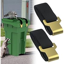 Verrou De Poubelle Anti-ours Et Ratons - Sangle Réglable, Installation Facile, Pour Poubelles Extérieures - 8