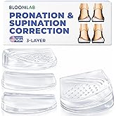 Heel Wedge Insoles for Supination &amp; Pronation, Adjustable Gel Inserts | For Underpronation &amp; Flat Feet | 3-Layer Orthopedic Design | Unisex, Reusable &amp; Washable | Medium &amp; Large, 3 Color Options