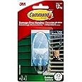 Command Outdoor Large Window Hook, Clear, 1-Hook, 2-Strips, Decorate Damage-Free
