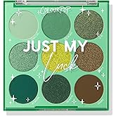 ColourPop Just My Luck Green Eyeshadow Palette - Green & Neutral Eyeshadow Palette with Matte & Metallic Finishes - High-Pigment Eye Makeup with a Long-Wearing Formula (0.3 oz)