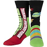 Odd Sox, Ninja Turtles, TMNT Leo Raphe Donnie Mickey, Funny Crew Socks, Fun 80s