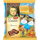 Alionka Alenka Olenka Classic Chocolate Candy Milk Chocolate Glaze in Individual Wraps 8.8oz/250g Gourmet Imported Russian Candy Sweets Bars UNICONF Krasnyi Oktyabr