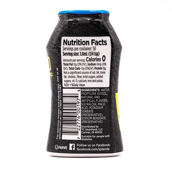 SPLENDA LIQUID ZERO CALORIE LIQUID SWEETENER, ORIGINAL FRENCH VANILLA, 1.68 FL OZ