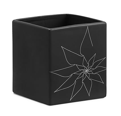 Amazon Com Zuo Brenda Large Square Vase Black Home Kitchen