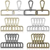 24Pcs 1 1/2 Inch Lobster Claw Swivel Clasps,Metal D Ring Swivel Snap Hooks Lobster Lanyard Clasp Clips Hook for Keychain Lanyard Jewelry DIY Crafts Purse Bag Making(4Colors,3.8cm Inside Diameter)