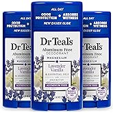 Dr Teal's Aluminum Free Deodorant, Lavender Vanilla with Essential Oils, 2.65 oz (Pack of 3)