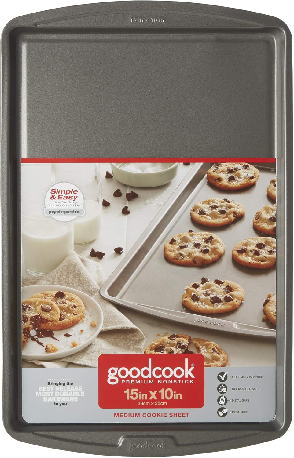 Good Cook Cookie Baking Sheet, 15 x 10 Inch, Gray: Baking Sheets: Kitchen & Dining