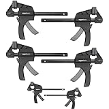 Amazon Basics 6-Piece Trigger Clamp Set - 2 Pieces 4-Inch, 4 Pieces 6-Inch