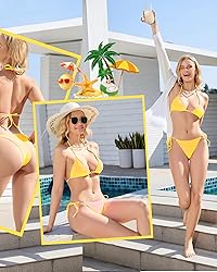 Women Two Piece Bikini Swimsuits Sexy Metal Ring