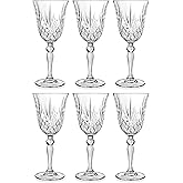 Barski Wine Glass - Goblet - Red Wine - White Wine - Water Glass - Stemmed Glasses - Set of 6 Goblets - Crystal like Glass - 9 oz. Beautifully - Cut Crystal - Designed Made in Europe