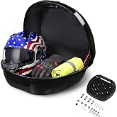 Yescom 50L Universal Motorcycle Tour Tail Box Scooter Trunk Storage w/Lock | Case