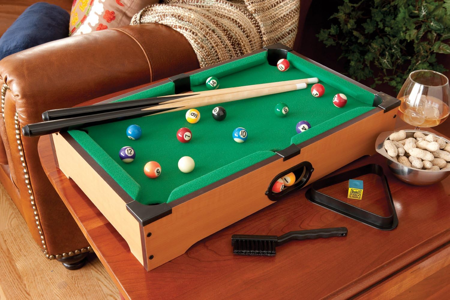 Mainstreet Classics 20-Inch Table Top Miniature Billiard/Pool Game Set : Tabletop Billiards Games : Sports & Outdoors