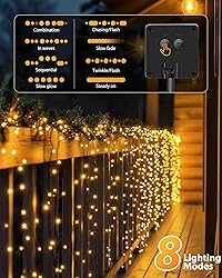 Brightown Solar String Light for Outside, 50Ft 120