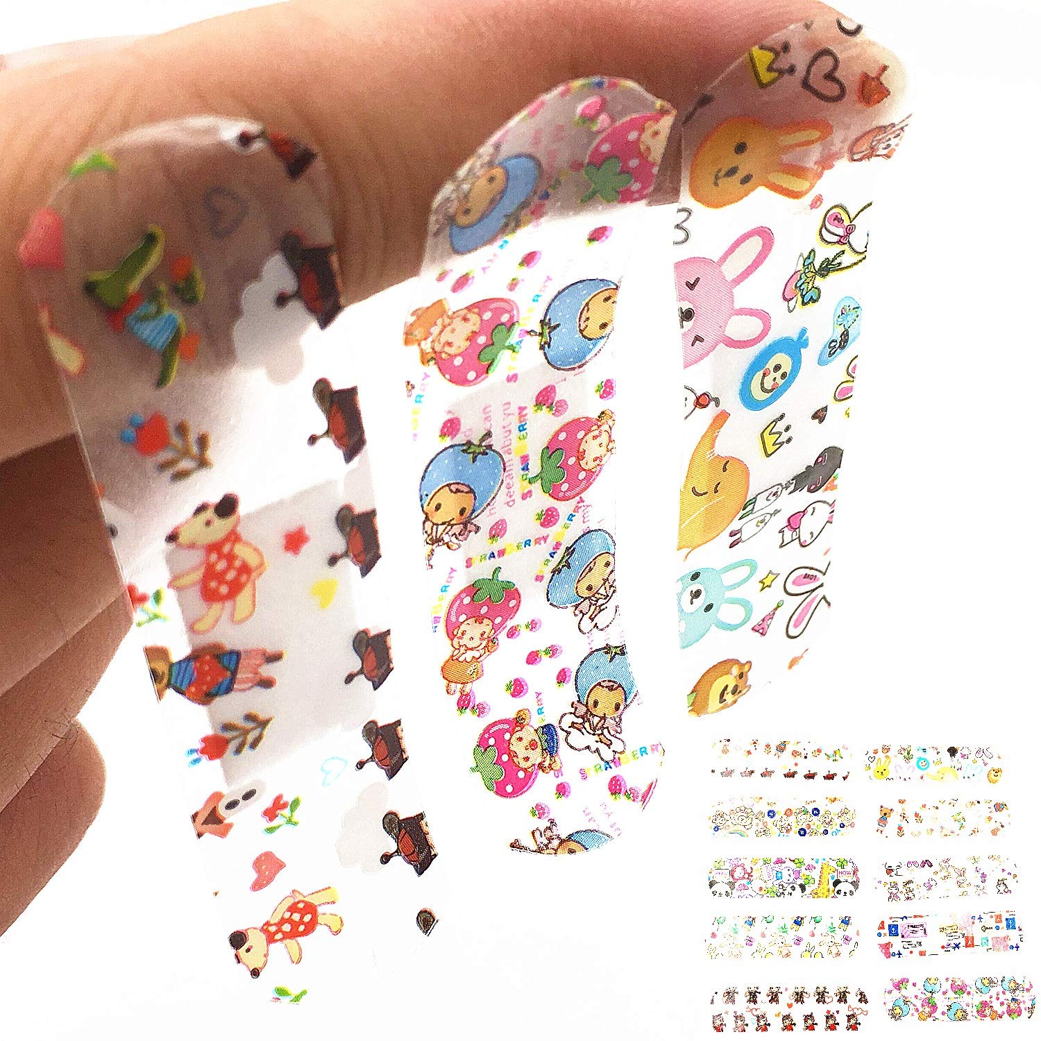 Minibaby Assorted Transparent Cartoon First Aid Bandage For Kids Protection Pack Of 100 Amazon In Health Personal Care