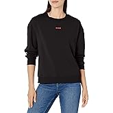 HUGO mens Center Logo Relaxed Fit Jersey Sweatshirt