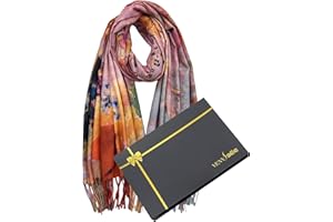 VENVSBEE Van Gogh Scarves Art Scarf for Women Best Gift Reversible Soft Cashmere Feel Shawl Wrap Pashmina Rave in Gift Box
