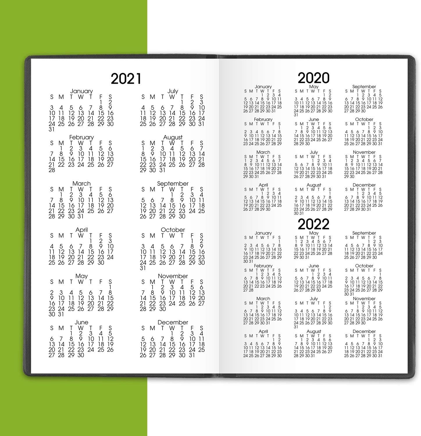 2021 Pocket Calendar by AT-A-GLANCE, Monthly Planner, 3-1/2" x 6", Pocket Size, DayMinder, Black (SK530021) : Office Products