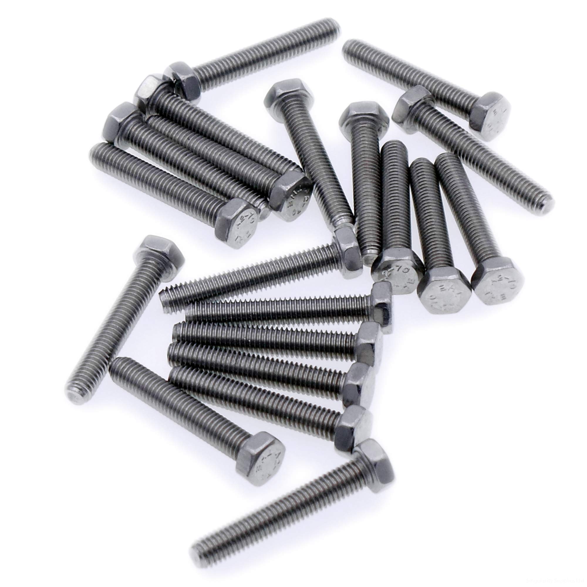 M2 (2mm x 6mm) Hex Bolt (Fully Threaded Setscrew) - Stainless Steel (A2) (Pack of 20)