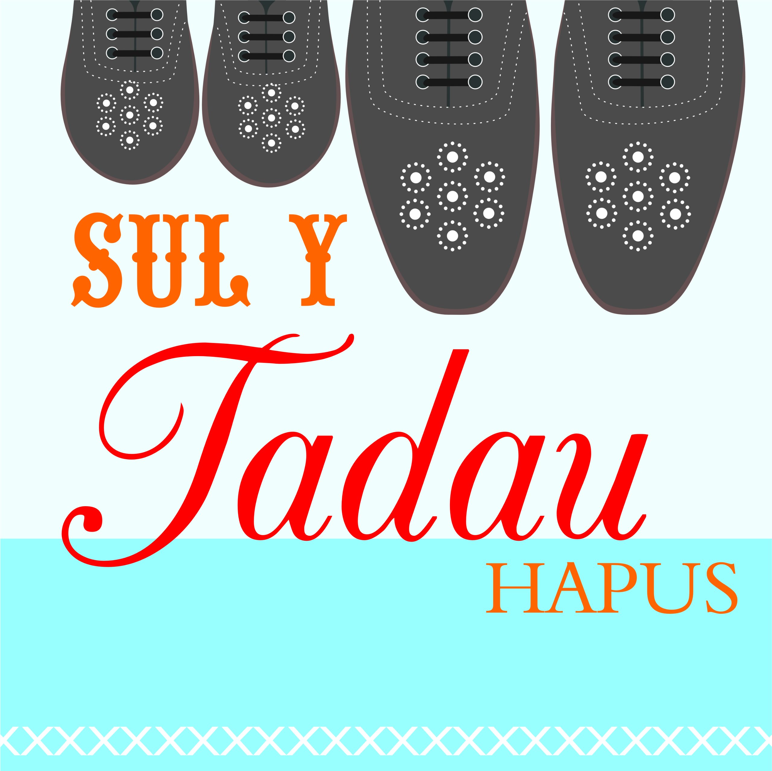 Claire Giles Greeting Cards, Welsh Happy Father's Day Card, Sul y Tadau Hapus, Our Shoes design Father's Day Greeting Card