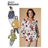 Butterick Patterns Butterick B6632 Loose Fit Women's Pullover Top Sewing Patterns, Sizes 14-22