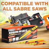 KapStrom Reciprocating Saw Blade Set 32 Pcs Heavy-Duty HCS Bi-Metal Wood Metal view 7