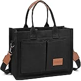 AMXNX Small Tote Bags for Women Canvas Tote Bag with Zipper Satchel Crossbody Bag Work Travel Shoulder Handbags with Pockets