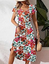 Zeagoo Summer Dress for Women 2025 Flutter Sleeve