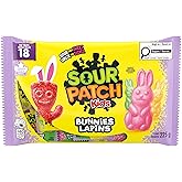Maynards Sour Patch Kids Bunnies 225g, 18ct Mini Pouches, Easter Candies, Basket Stuffers, Easter Hunt Treats, Prepared in Ca