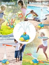 Kssvzz 4 in 1 Kids Turtle Water Sprinkler Outdoor Toy view 8