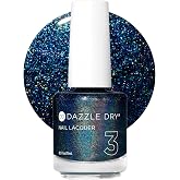Dazzle Dry Nail Lacquer, Step 3 &ndash; Groovy (0.5 fl oz) | A Dark Cerulean Blue With Holographic Shimmer &middot; Full Coverage &middot; Holographic Finish &middot; Quick-Dry
