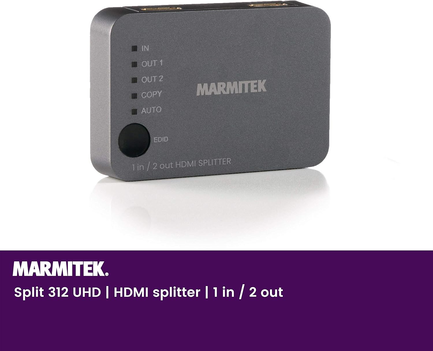 HDMI Splitter 4K60, Marmitek Split 312 UHD, 1 On / 2 Off, Ultra HD, 4K60, HDMI Splitter, 3840 x 2160 60Hz, HDCP 2.2 - Image 3