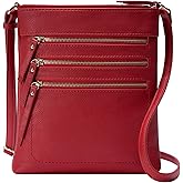 Solene Crossbody Bag Functional Multi Pocket Messenger Purse Top Zip Closure Shoulder Handbag With Adjustable Strap