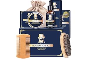Jurgen K Gifts for Men, Beard Kit for Men's Daily Grooming, Moisturize & Soften Facial Hair, Anniversary | Birthday Gifts | Christmas Gifts, Stocking Stuffers for Adult Men Husband Dad Boyfriend
