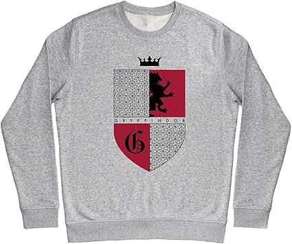 red and grey sweatshirt
